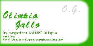 olimpia gallo business card
